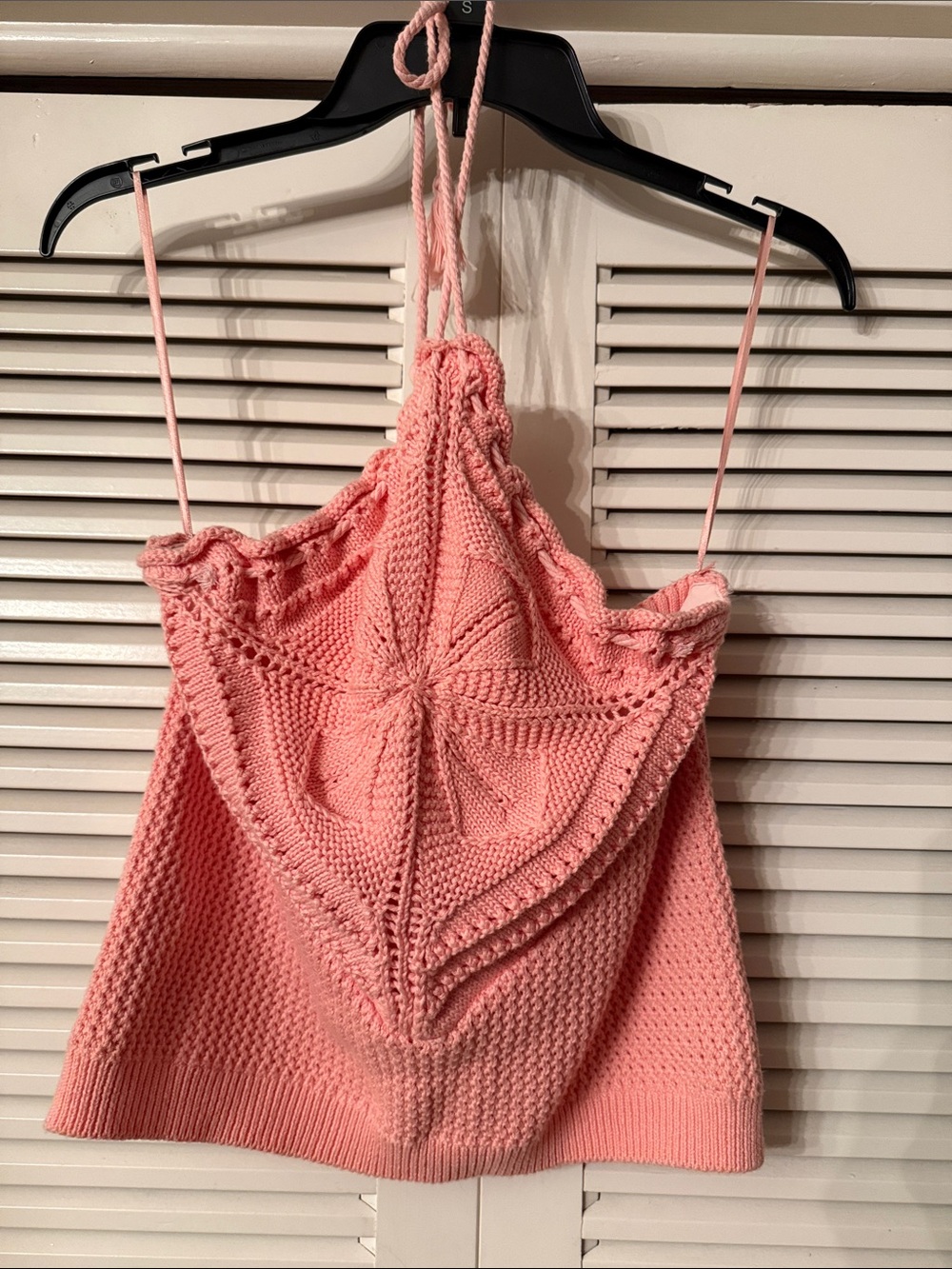 Pink Crochet 
525 America Cream Knit
Camisole - Crop Top Halter